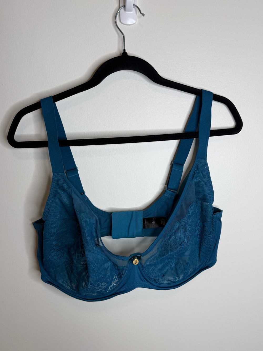 Understance Size 30I Anya Lace FlexWire Bra Peacock Teal Turquoise Blue